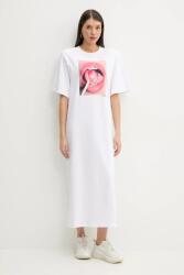 Fiorucci pamut ruha Lollipop Mouth Print Maxi T-Dress - fehér XS