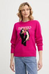 Farm Rio pulóver gyapjúkeverékből - rózsaszín M