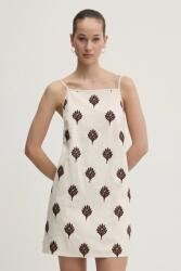 Abercrombie & Fitch vászon ruha - bézs L - answear - 29 990 Ft