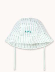 Tinycottons gyerek kalap CYAN FINE STRIPES BUCKET HAT - fehér 50/52