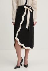Never Fully Dressed szoknya vászonkeverékből - fekete XS