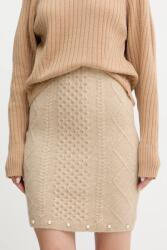 Twinset szoknya gyapjú keverékből - bézs M - answear - 35 990 Ft