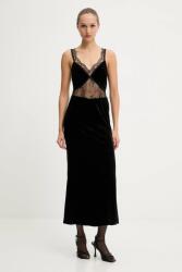 Never Fully Dressed bársony ruha - fekete XS