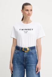 Twinset pamut póló - fehér M - answear - 21 190 Ft