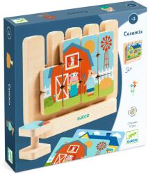 DJECO Casamix kétoldalas fa kirakós 12 darabos (DJ01618)