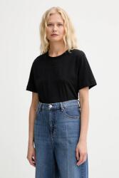 MUNTHE pamut póló TYLIE - fekete 38