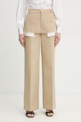 Silvian Heach egyenes alsó női pamut SPANIT - bézs 34