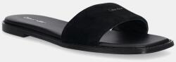 Calvin Klein papucs velúrból FLAT SANDAL SQUARED HF SUE - fekete Női 38