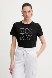 DKNY pamut póló - fekete L - answear - 19 990 Ft