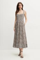 Bardot ruha vászonkeverékből LILAH - bézs S