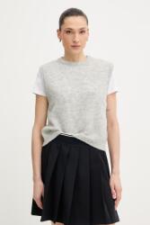 American Vintage mellény gyapjúkeverék - szürke M