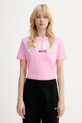 Just Cavalli pamut póló - rózsaszín M - answear - 41 990 Ft