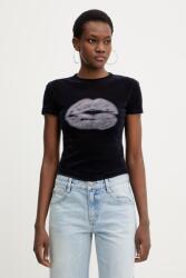 Miss Sixty velúr póló - sötétkék M