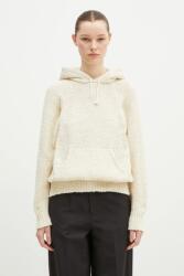 Visvim WMV selyem pulóver Raglan Hoodie P. O. Knit Mawata - bézs M