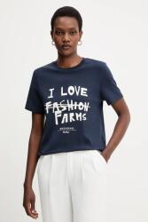 Weekend Max Mara pamut póló CLOWN - sötétkék S