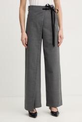 MM6 Maison Margiela gyapjú nadrág - szürke L - answear - 252 990 Ft