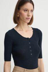 Herskind gyapjú pulóver Agnes - sötétkék S