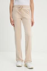 Juicy Couture velúr melegítőnadrág DEL RAY POCKETED PANT - bézs L