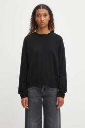 Napapijri pulóver gyapjúkeverékből D-Mis - fekete M - answear - 58 990 Ft