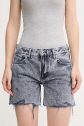 Pepe Jeans pamut farmer rövidnadrág REGULAR SHORT MW DISTRESSED - sötétkék 26