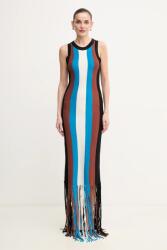 Silvian Heach ruha vászonkeverékből RICIAMI - kék XL