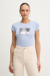 Giorgio Armani pamut póló - kék M - answear - 25 990 Ft