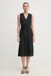 Calvin Klein ruha vászonkeverékből - fekete 38