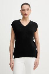 Morgan mellény gyapjú keverékből MPLUIE - fekete S