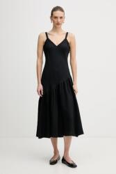 DKNY vászon ruha - fekete L - answear - 44 990 Ft