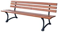 ROJAPLAST Градинска пейка от масивно дърво в естествен цвят - Rojaplast (243)