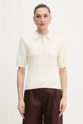 Gestuz Rövid ujjú pulóver női viszkózzal - bézs S