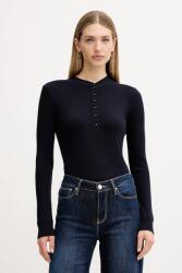 MAX&Co. MAX&Co. hosszú ujjú gyapjúkeverékből - sötétkék L