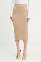 Armani Exchange szoknya gyapjúkeverékből - bézs XS