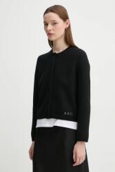 APC A. P. C. gyapjú kardigán cardigan mila - fekete XS