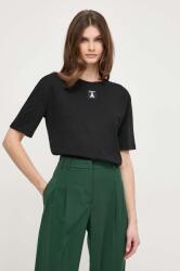 Patrizia Pepe t-shirt női pamut - fekete 36