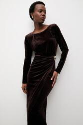 ANSWEAR bársony ruha - barna XL