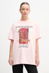 Barbour pamut póló x Farm Rio - rózsaszín L