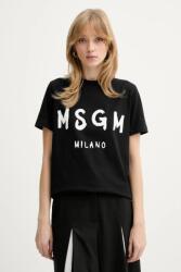 MSGM pamut póló - fekete M - answear - 43 990 Ft