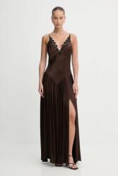 Bardot viszkóz ruha - barna XS