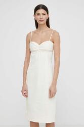 Samsøe Samsøe ruha vászonkeverékből SALIMA - bézs XS