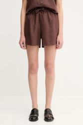 Samsoe Samsoe vászon rövidnadrág MAREN - barna L
