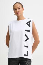 Liviana Conti pamut top - fehér XL