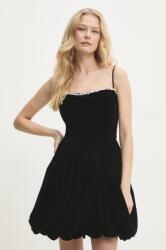 ANSWEAR bársony ruha - fekete L - answear - 19 690 Ft