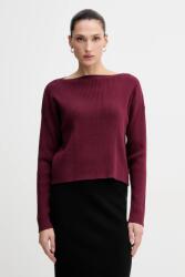 Sisley gyapjúkeverék pulóver - burgundia S