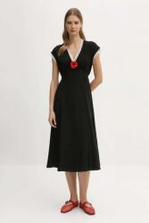 The Sleeper viszkóz ruha - fekete S