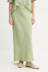 Samsoe Samsoe vászon szoknya SAAGNETA - zöld XS