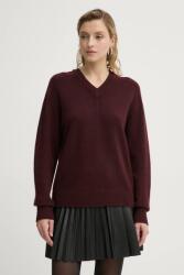 A. L. C A. L. C. kasmír pulóver Calven - burgundia S