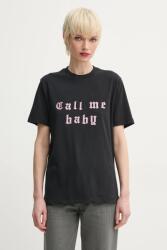 Zadig&Voltaire pamut póló - fekete M - answear - 52 990 Ft