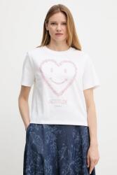 Twinset pamut póló - fehér S - answear - 33 990 Ft