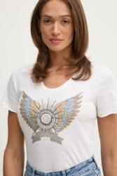 Mos Mosh pamut póló - fehér L - answear - 20 590 Ft